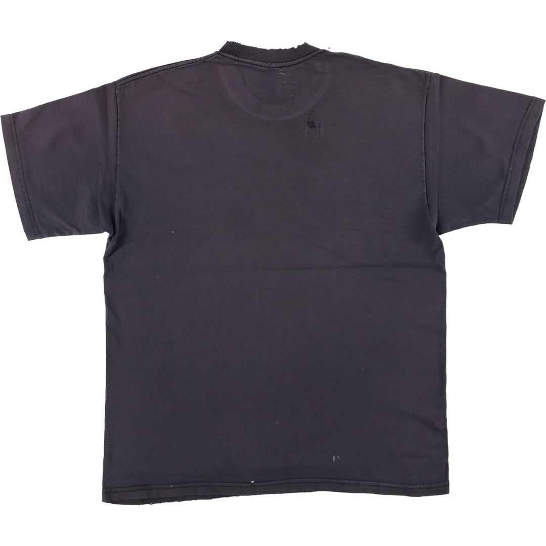 Fruit of the Loom System of a Down band T-shirt, men's size M cotton black type Vintage Second Hand