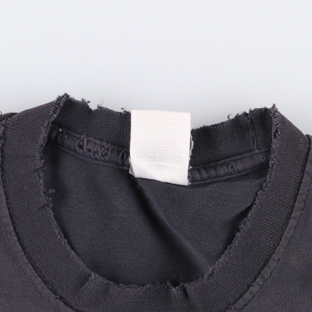 Fruit of the Loom System of a Down band T-shirt, men's size M cotton black type Vintage Second Hand