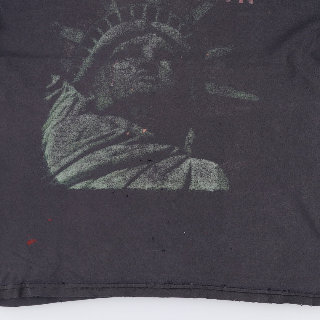 Fruit of the Loom System of a Down band T-shirt, men's size M cotton black type Vintage Second Hand