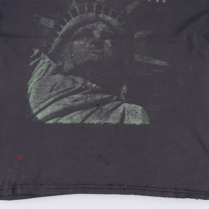 Fruit of the Loom System of a Down band T-shirt, men's size M cotton black type Vintage Second Hand