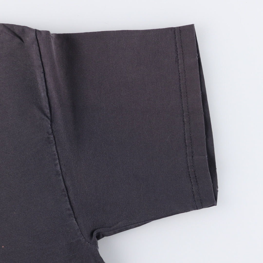 Fruit of the Loom System of a Down band T-shirt, men's size M cotton black type Vintage Second Hand