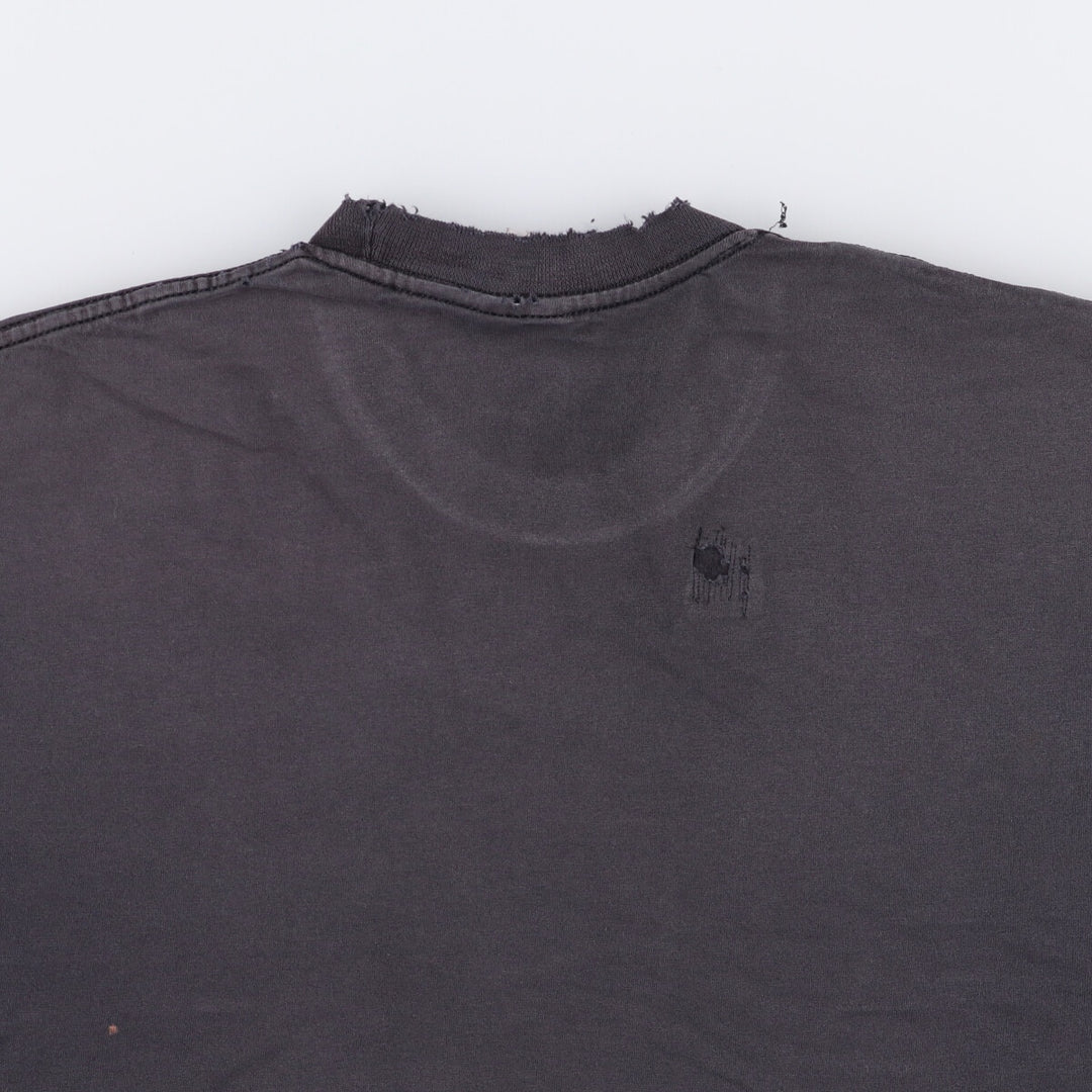 Fruit of the Loom System of a Down band T-shirt, men's size M cotton black type Vintage Second Hand