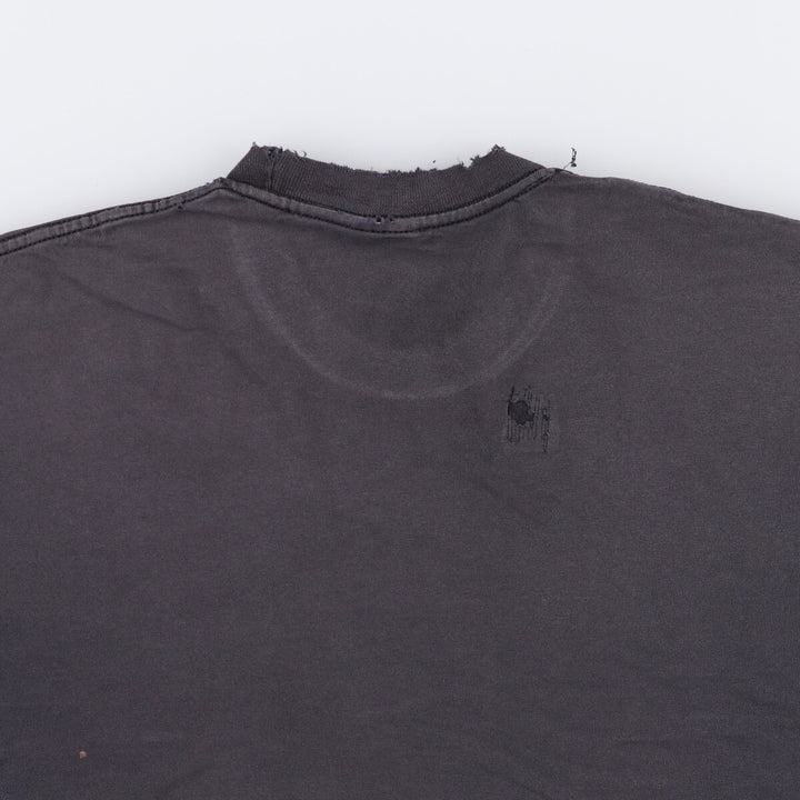 Fruit of the Loom System of a Down band T-shirt, men's size M cotton black type Vintage Second Hand