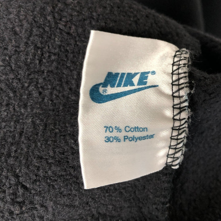Vintage 1980'S Nike Navy Tag Logo Sweatshirt, Men's Size L cotton black type Vintage Second Hand
