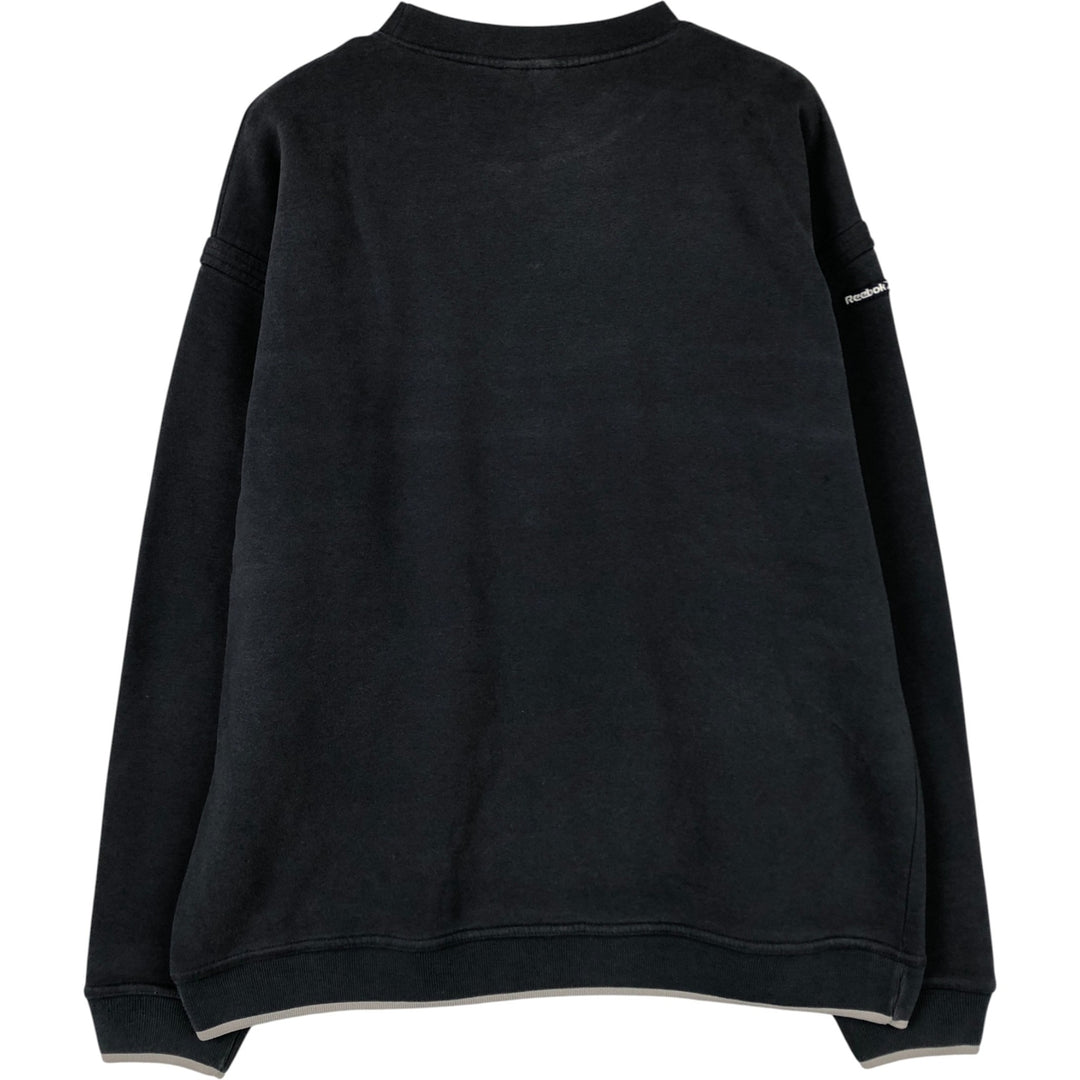 2000'S Reebok logo sweatshirt, men's size L cotton black type Vintage Second Hand