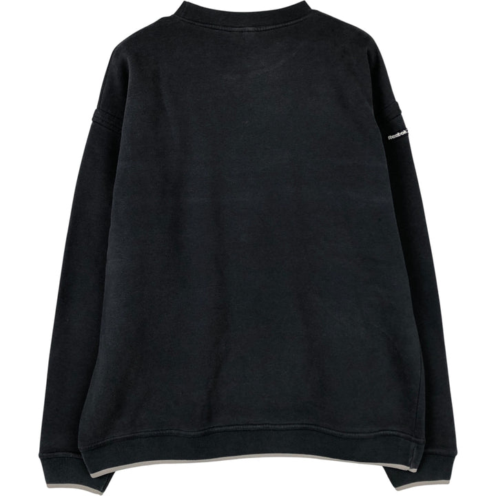 2000'S Reebok logo sweatshirt, men's size L cotton black type Vintage Second Hand