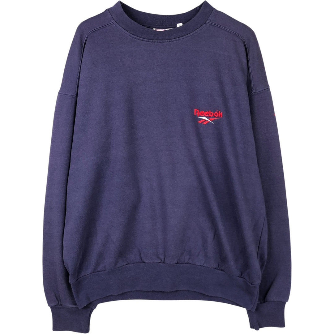 Vintage 90'S Reebok logo sweatshirt, size M, men's polyester purple type Vintage Second Hand