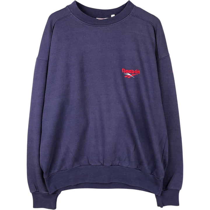 Vintage 90'S Reebok logo sweatshirt, size M, men's polyester purple type Vintage Second Hand