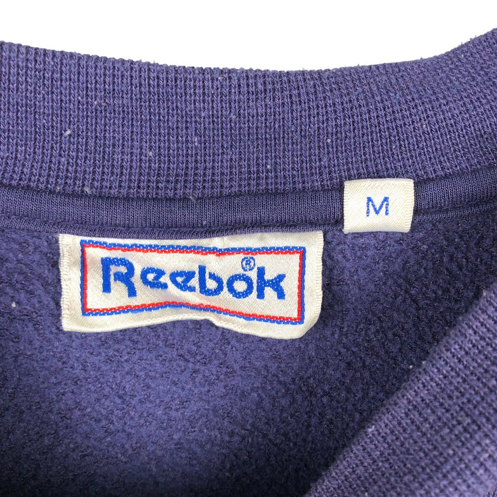 Vintage 90'S Reebok logo sweatshirt, size M, men's polyester purple type Vintage Second Hand