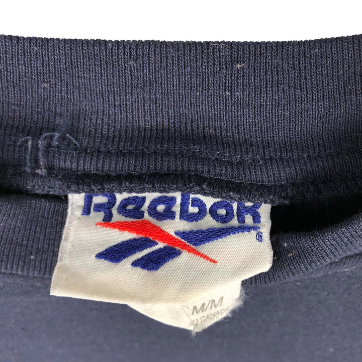 Vintage 90'S Reebok logo sweatshirt, made in Canada, size M, men's. cotton navy blue type Vintage Second Hand