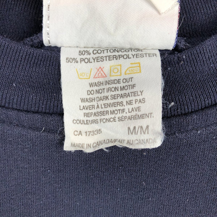 Vintage 90'S Reebok logo sweatshirt, made in Canada, size M, men's. cotton navy blue type Vintage Second Hand