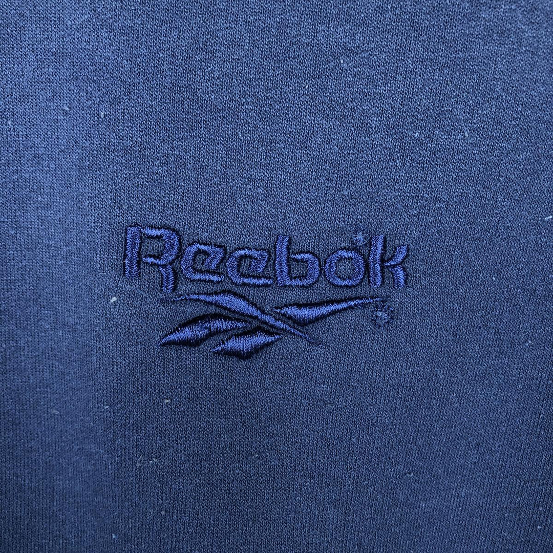 Vintage 90'S Reebok logo sweatshirt, made in Canada, size M, men's. cotton navy blue type Vintage Second Hand
