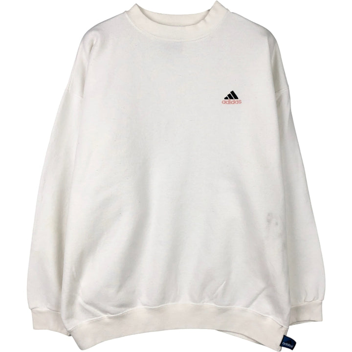 Vintage 90'S adidas Team logo sweatshirt, made in the USA, size L, men's cotton white type Vintage Second Hand