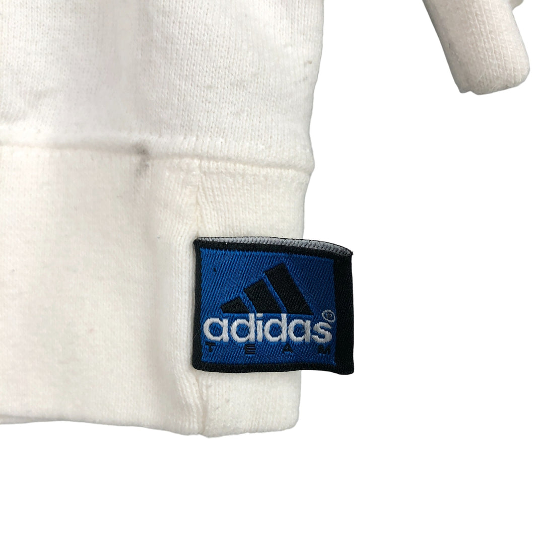 Vintage 90'S adidas Team logo sweatshirt, made in the USA, size L, men's cotton white type Vintage Second Hand