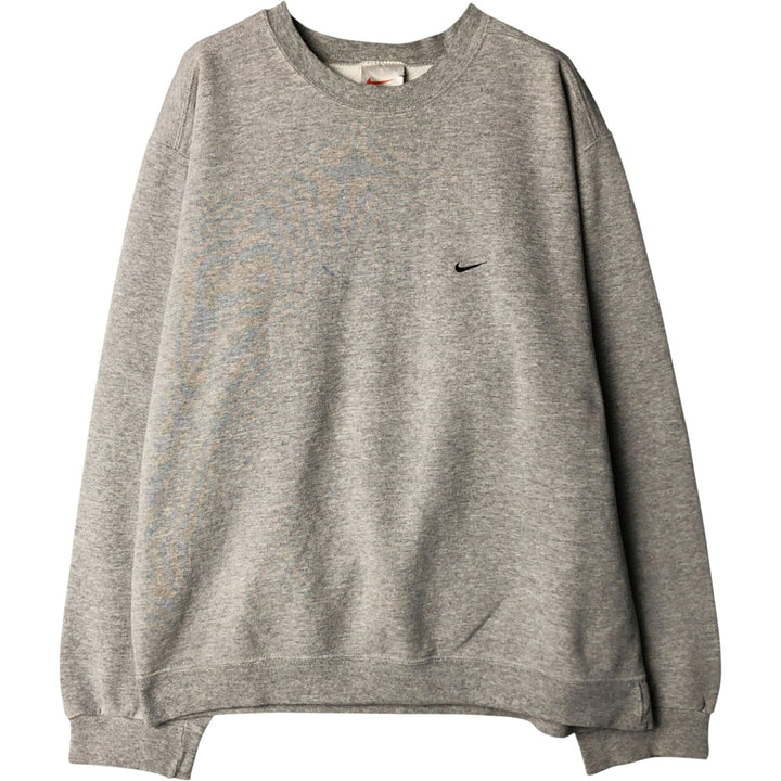 Vintage Nike One-Point Logo Sweatshirt, Men's Size L cotton gray type Vintage Second Hand