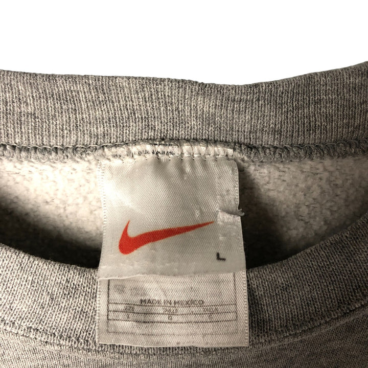 Vintage Nike One-Point Logo Sweatshirt, Men's Size L cotton gray type Vintage Second Hand