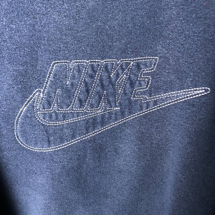 00'S Nike Logo Sweatshirt Trainer Men's M cotton navy blue type Vintage Second Hand