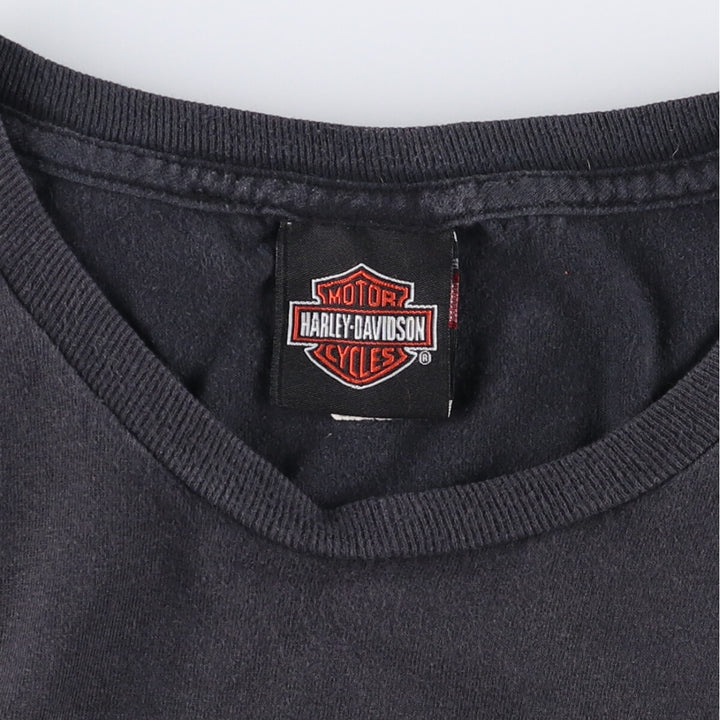 Harley-Davidson Fire Pattern Motorcycle Bike T-Shirt Men's XXL cotton Charcoal Vintage Second Hand