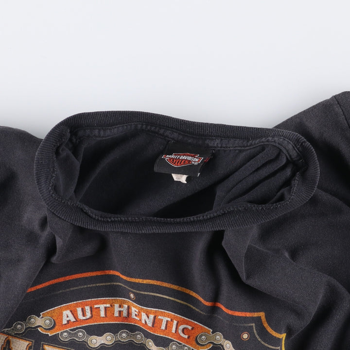 Harley-Davidson Fire Pattern Motorcycle Bike T-Shirt Men's XXL cotton Charcoal Vintage Second Hand