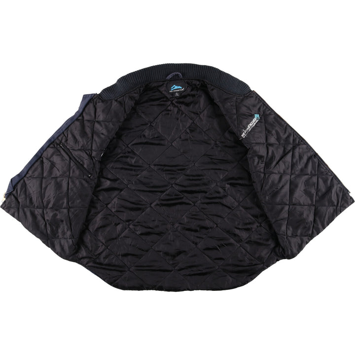 90'S Tri-Mountain Padded Advertising Duck Vest, Men's XL cotton navy blue type Vintage Second Hand