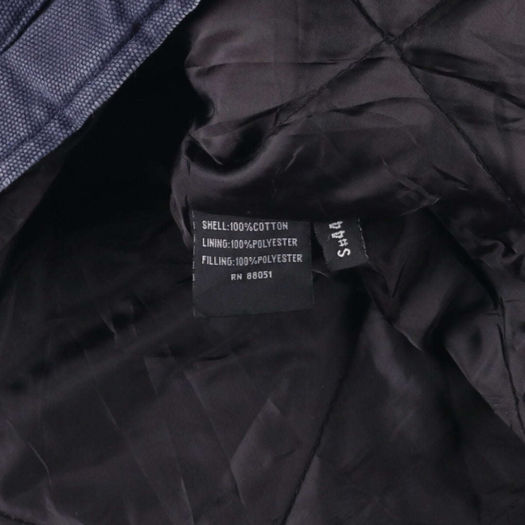 90'S Tri-Mountain Padded Advertising Duck Vest, Men's XL cotton navy blue type Vintage Second Hand