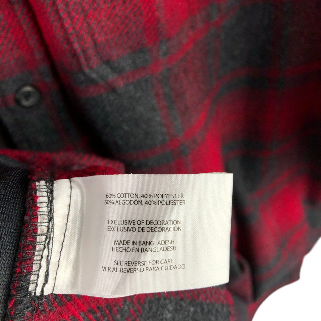 ORVIS Long Sleeve Flannel Check Shirt, Men's XL Size cotton red type Vintage Second Hand