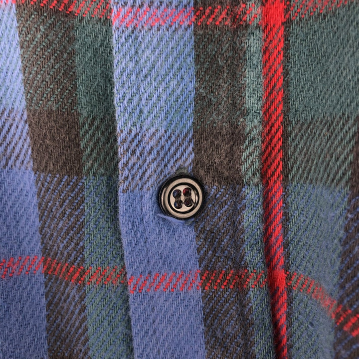 Vintage 1980'S Osh Kosh long-sleeved flannel check shirt, men's size L cotton blue type Vintage Second Hand
