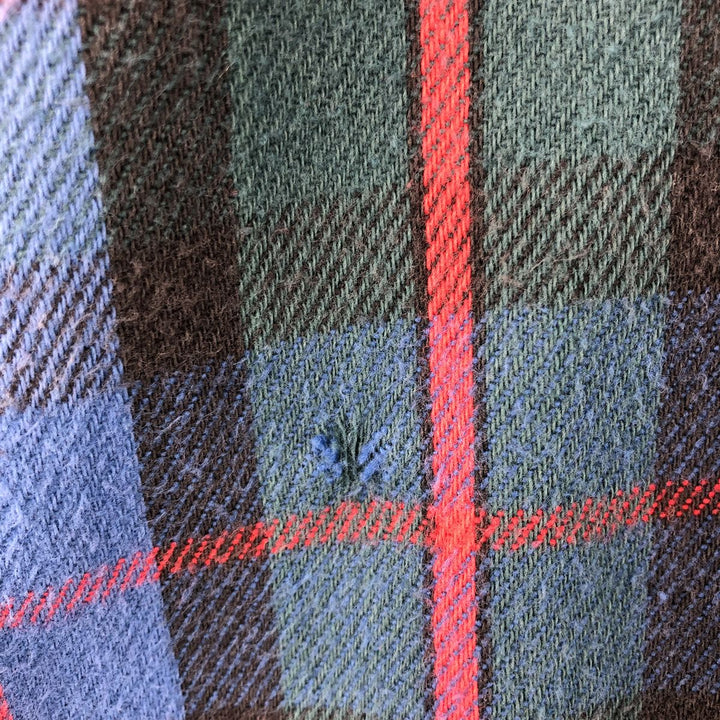 Vintage 1980'S Osh Kosh long-sleeved flannel check shirt, men's size L cotton blue type Vintage Second Hand