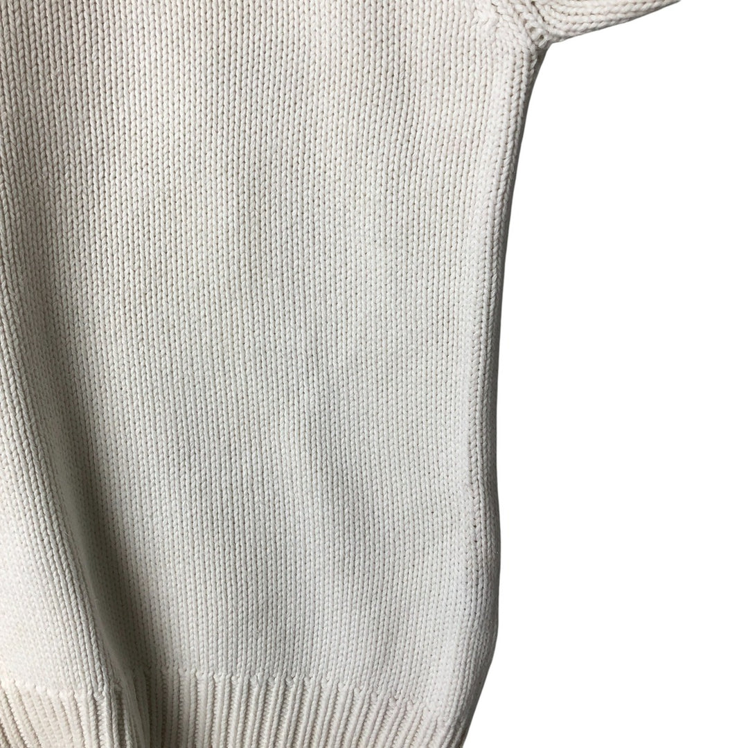 2000'S Eddie Bauer cotton knit sweater, men's size small cotton white type Vintage Second Hand