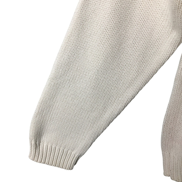 2000'S Eddie Bauer cotton knit sweater, men's size small cotton white type Vintage Second Hand