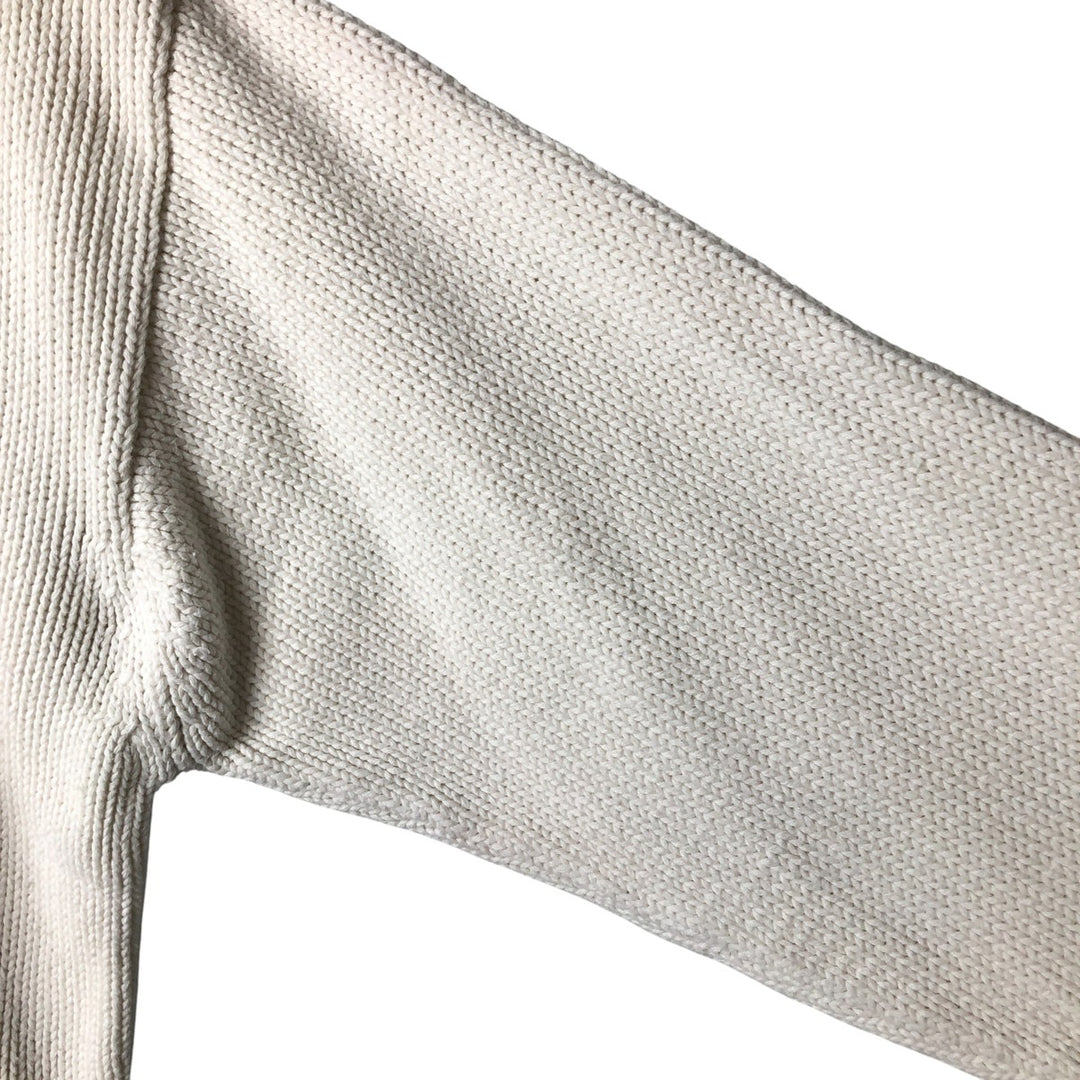 2000'S Eddie Bauer cotton knit sweater, men's size small cotton white type Vintage Second Hand
