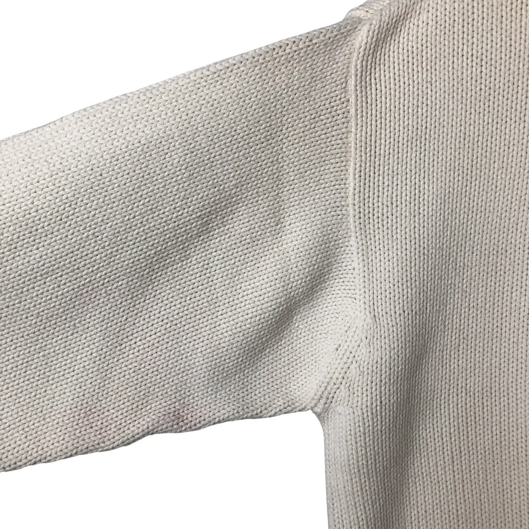 2000'S Eddie Bauer cotton knit sweater, men's size small cotton white type Vintage Second Hand