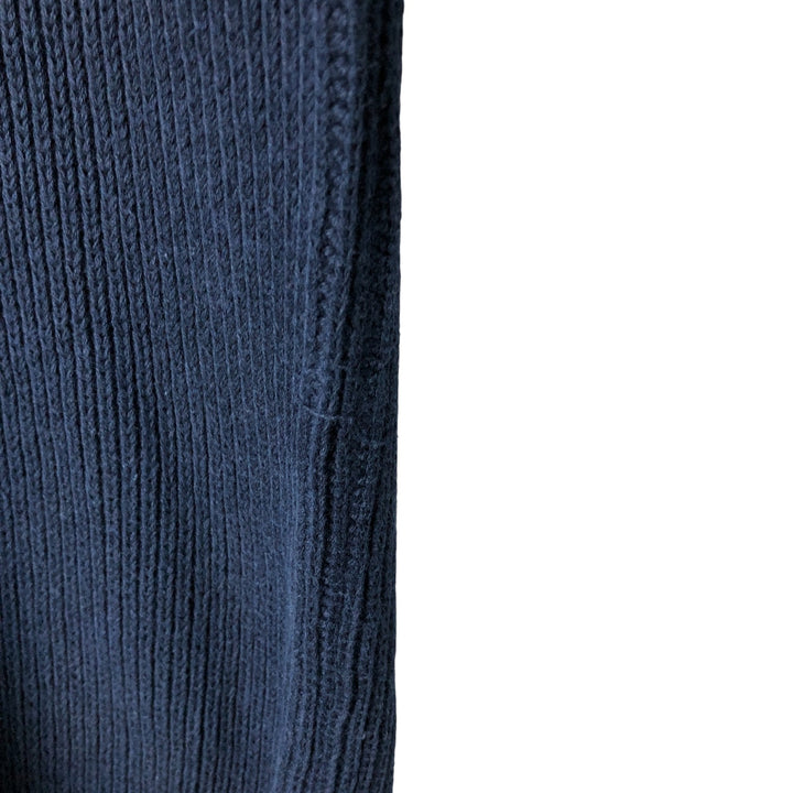 Vintage 80s-90'S Eddie Bauer ribbed cotton knit sweater with black tag, men's size XL cotton navy blue type Vintage Second Hand