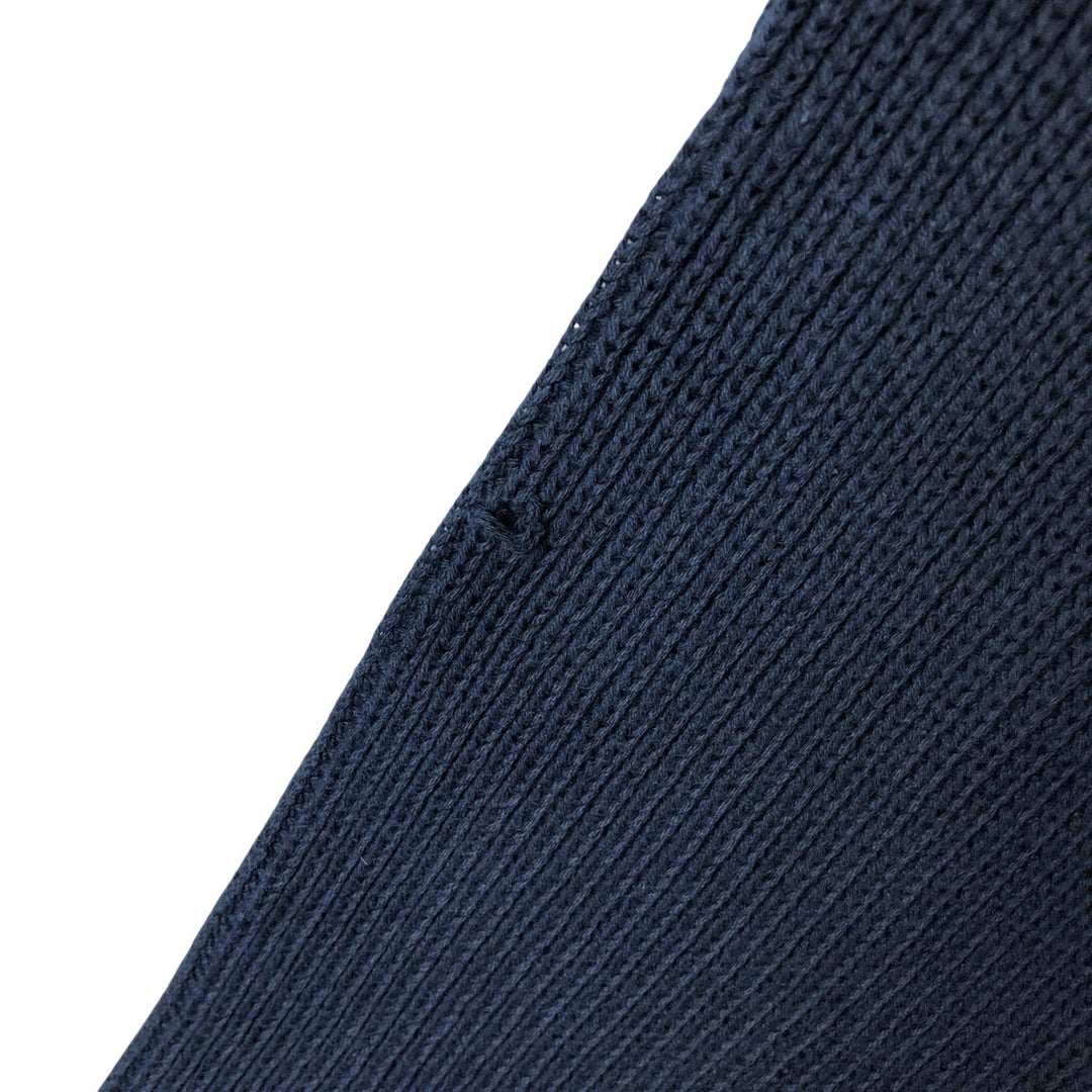 Vintage 80s-90'S Eddie Bauer ribbed cotton knit sweater with black tag, men's size XL cotton navy blue type Vintage Second Hand