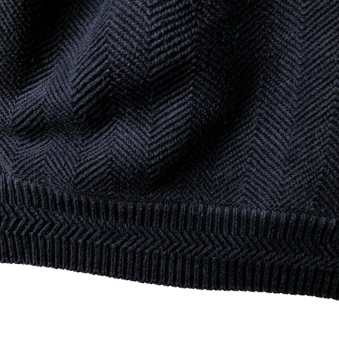 Ralph Lauren CHAPS Herringbone Cotton Knit Sweater Men's XL cotton navy blue type Vintage Second Hand