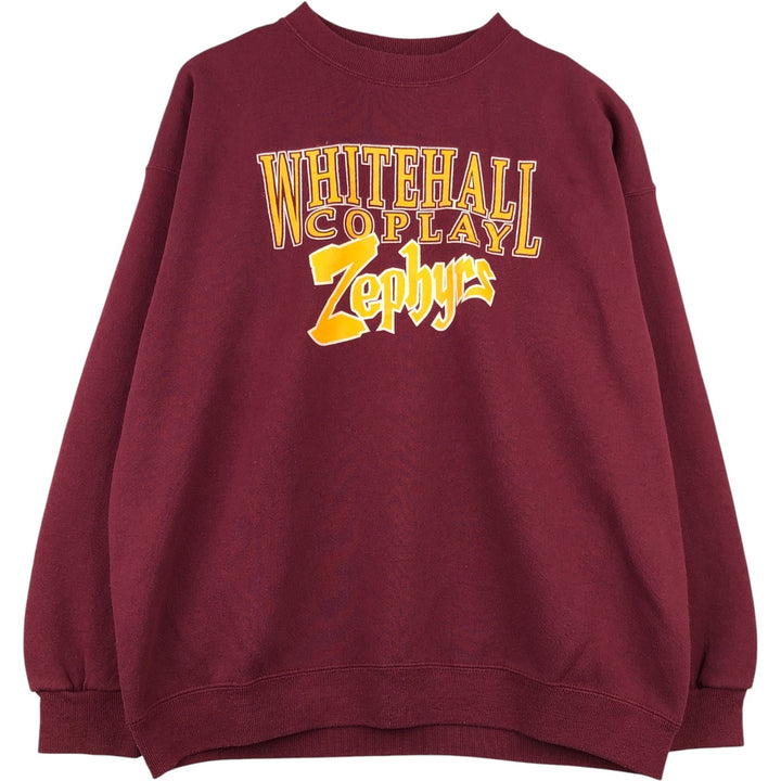 Vintage 90'S Lee college sweatshirt, made in the USA, men's size XL cotton wine-red Vintage Second Hand