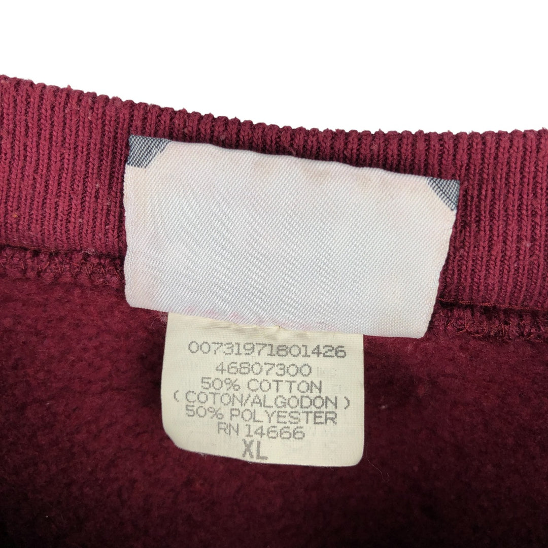 Vintage 90'S Lee college sweatshirt, made in the USA, men's size XL cotton wine-red Vintage Second Hand