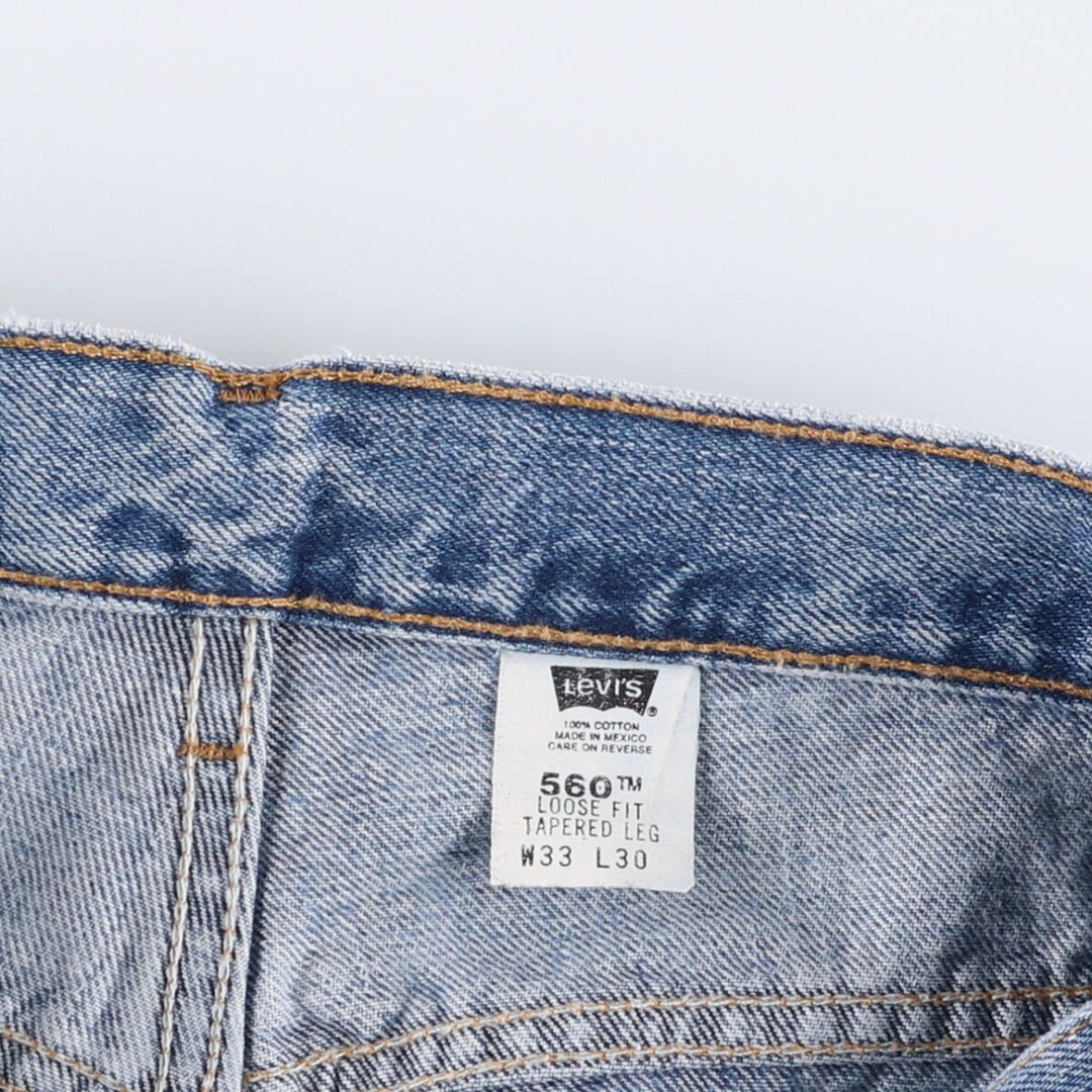 2000'S Levi's 560 Loose Fit Tapered Leg Denim Pants, Men's Size W32 cotton blue type Vintage Second Hand