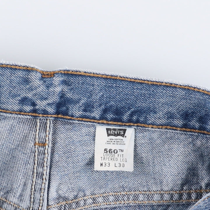 2000'S Levi's 560 Loose Fit Tapered Leg Denim Pants, Men's Size W32 cotton blue type Vintage Second Hand