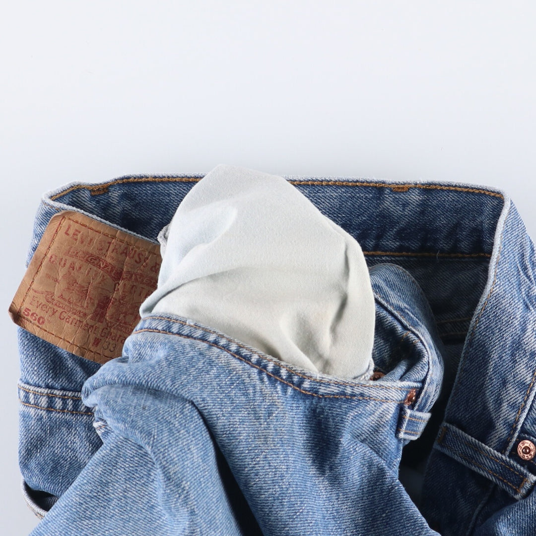 2000'S Levi's 560 Loose Fit Tapered Leg Denim Pants, Men's Size W32 cotton blue type Vintage Second Hand