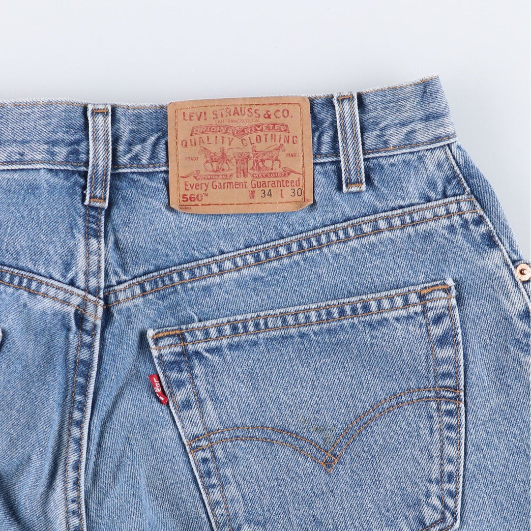 2000'S Levi's 560 Loose Fit Tapered Denim Pants, Men's Size 34 cotton blue type Vintage Second Hand