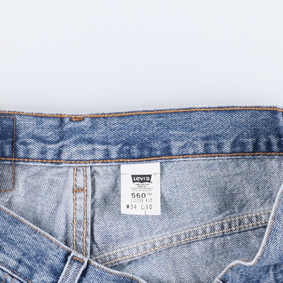 2000'S Levi's 560 Loose Fit Tapered Denim Pants, Men's Size 34 cotton blue type Vintage Second Hand
