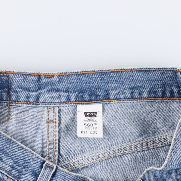 2000'S Levi's 560 Loose Fit Tapered Denim Pants, Men's Size 34 cotton blue type Vintage Second Hand