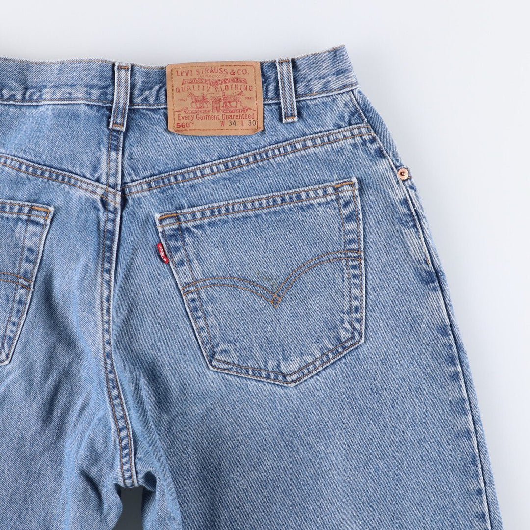 2000'S Levi's 560 Loose Fit Tapered Denim Pants, Men's Size 34 cotton blue type Vintage Second Hand