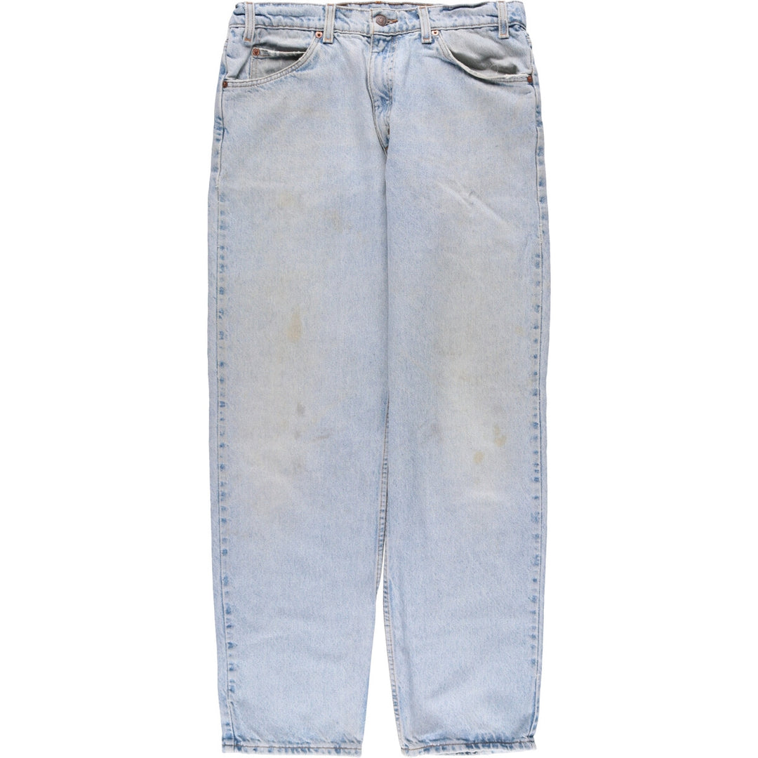 90'S Levi's 550 Relaxed Fit Tapered Denim Pants with Orange Tab, Men's Size 33 (Vintage) cotton Blue type light blue Vintage Second Hand