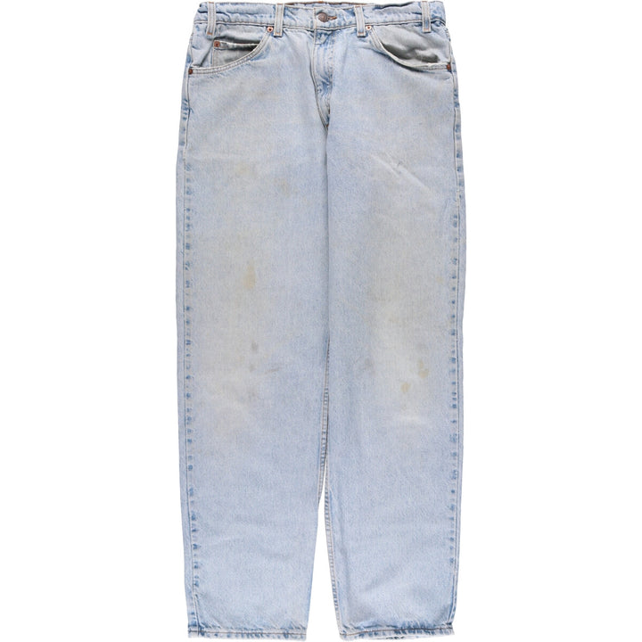 90'S Levi's 550 Relaxed Fit Tapered Denim Pants with Orange Tab, Men's Size 33 (Vintage) cotton Blue type light blue Vintage Second Hand