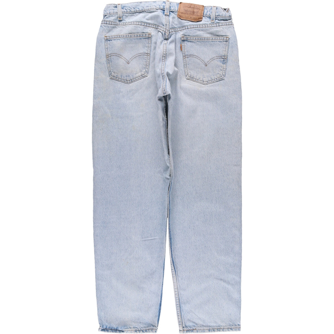 90'S Levi's 550 Relaxed Fit Tapered Denim Pants with Orange Tab, Men's Size 33 (Vintage) cotton Blue type light blue Vintage Second Hand