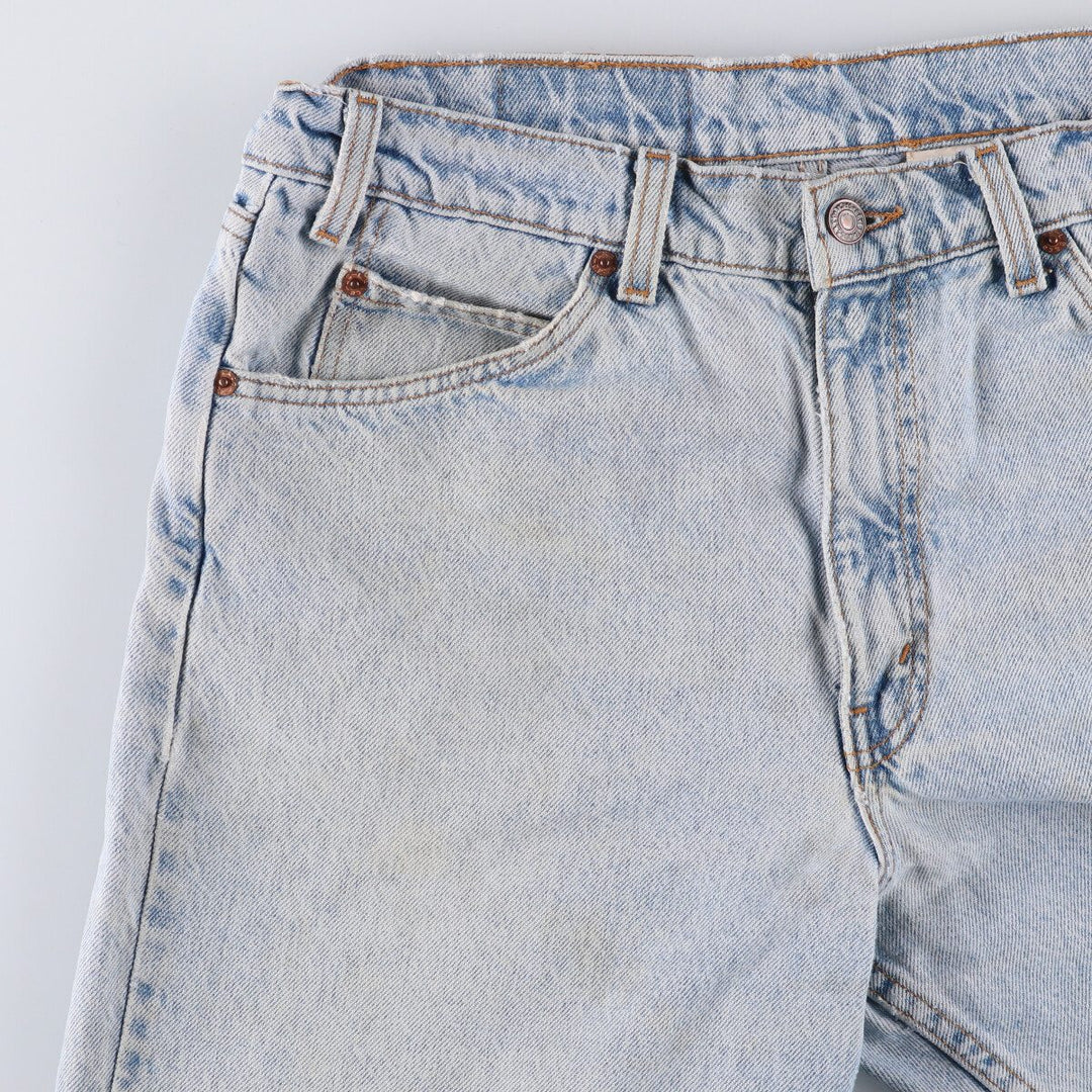 90'S Levi's 550 Relaxed Fit Tapered Denim Pants with Orange Tab, Men's Size 33 (Vintage) cotton Blue type light blue Vintage Second Hand