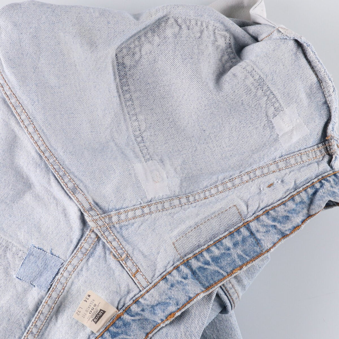 90'S Levi's 550 Relaxed Fit Tapered Denim Pants with Orange Tab, Men's Size 33 (Vintage) cotton Blue type light blue Vintage Second Hand
