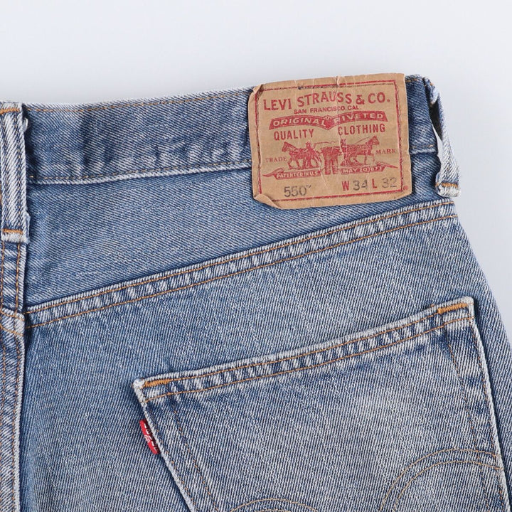 Levi's 550 Relaxed Fit Tapered Denim Pants for Men, W35 cotton blue type Vintage Second Hand